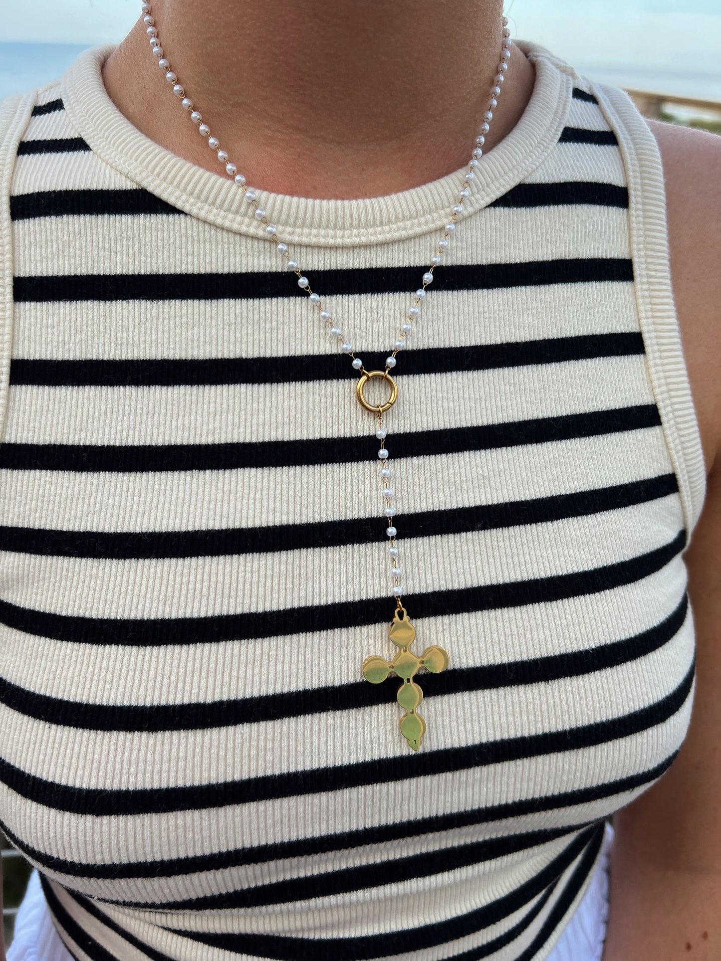 Lariat Cross Necklace