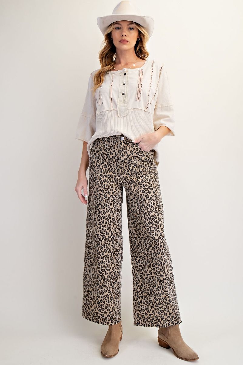 Animal Print Wide Leg