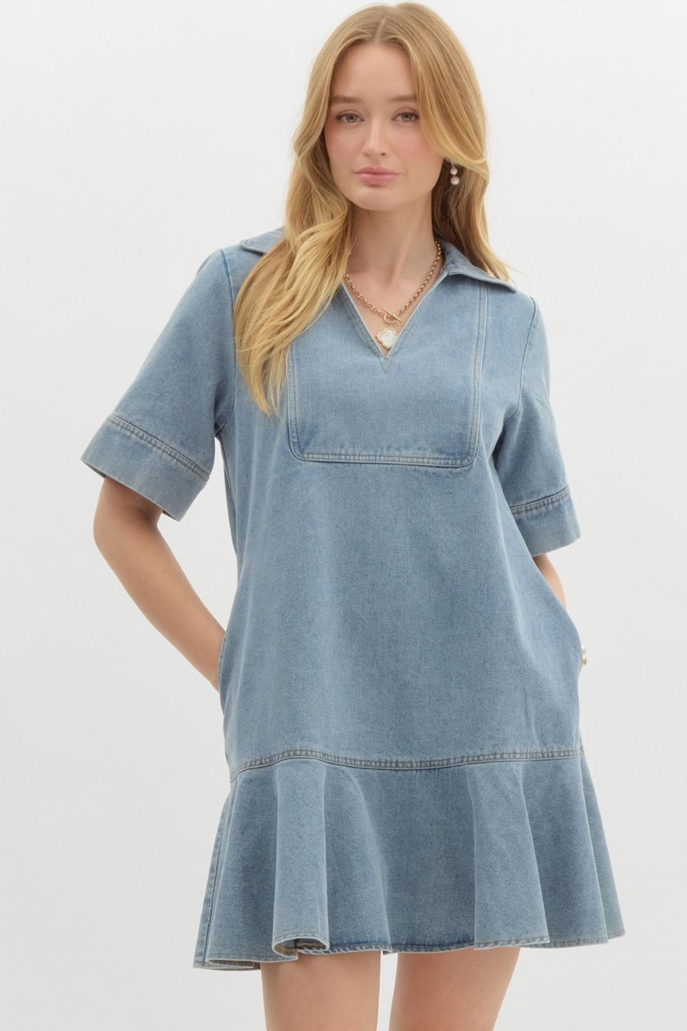 Arden Mini Denim Dress
