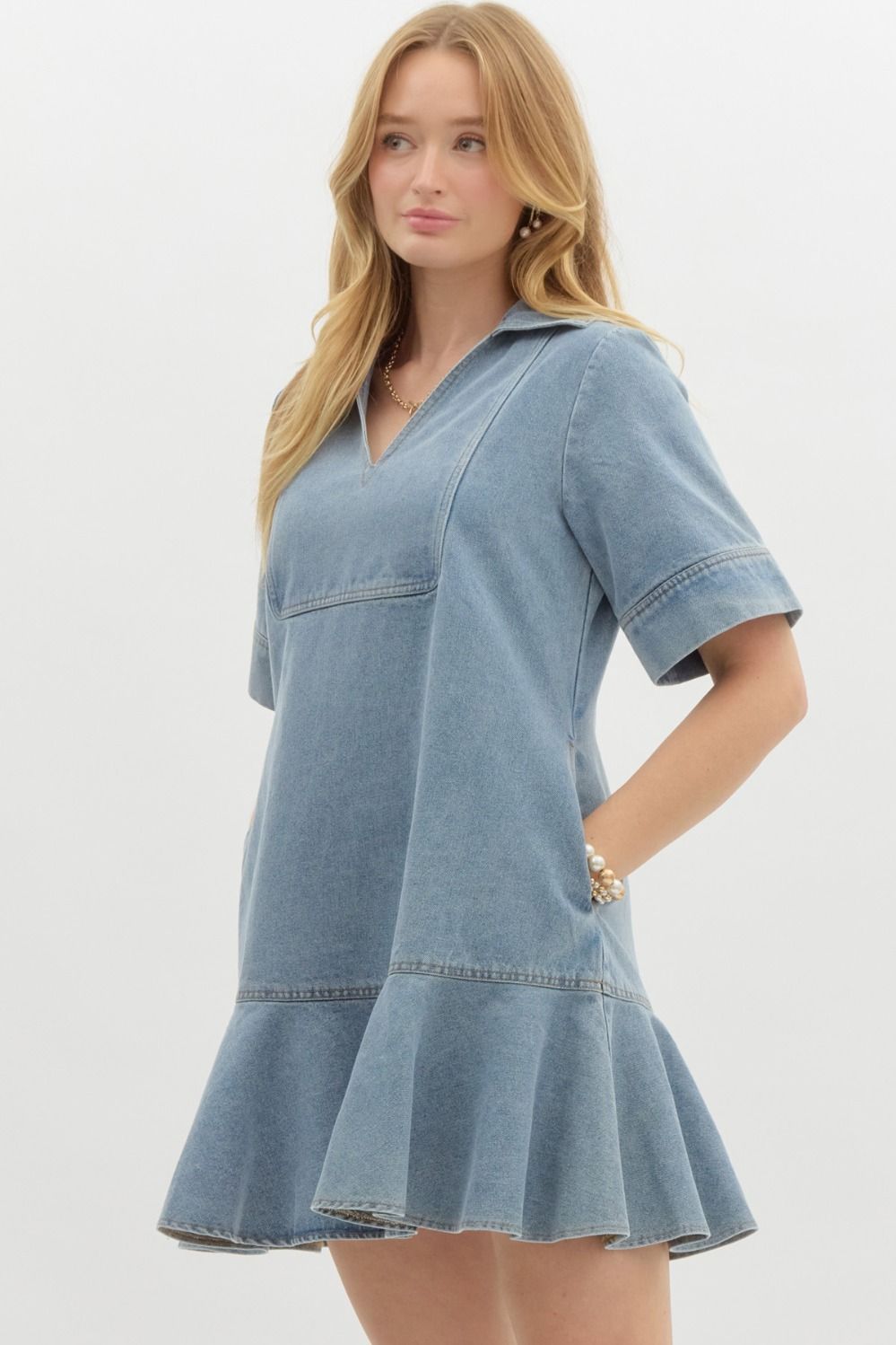 Arden Mini Denim Dress