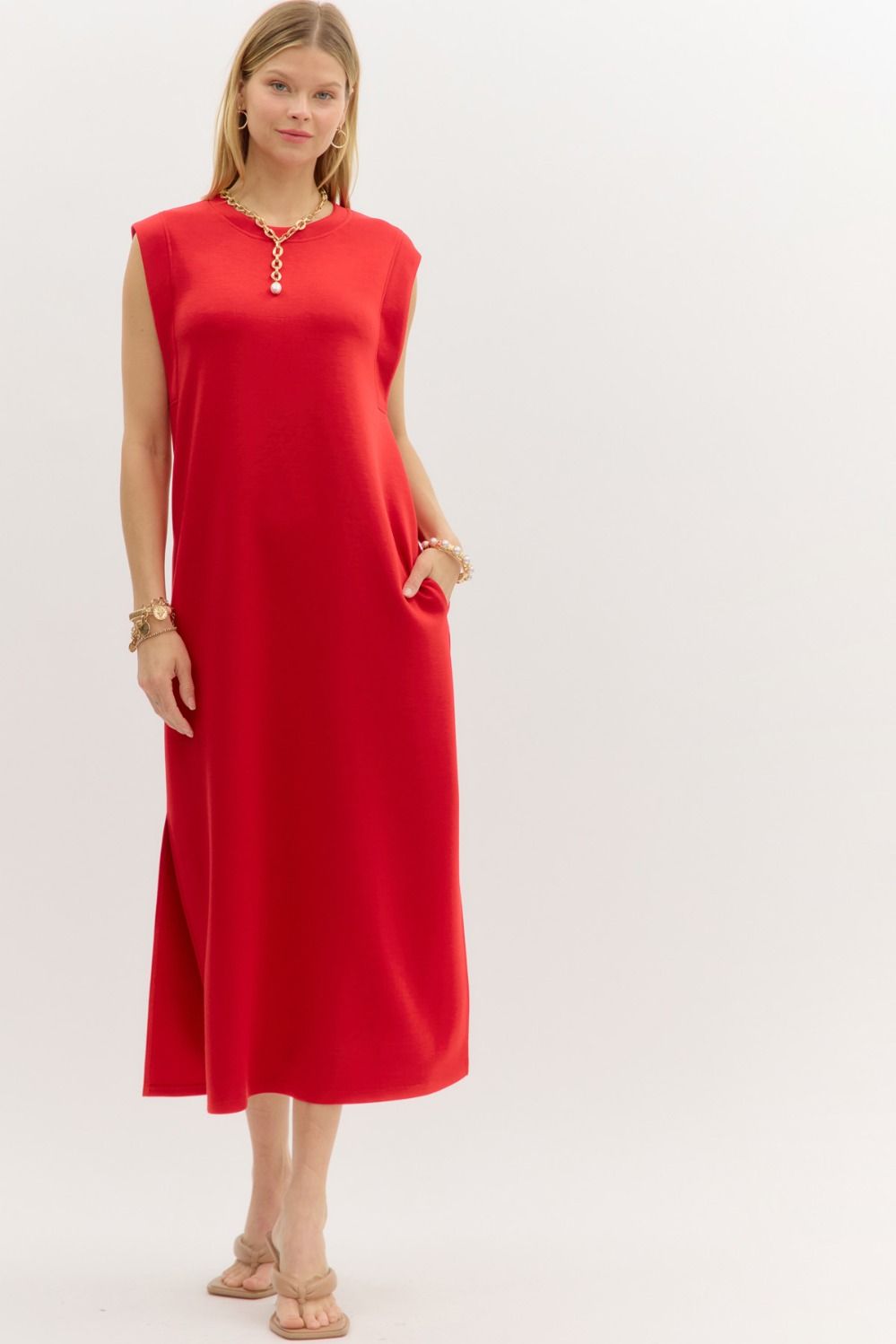 Scuba midi dress