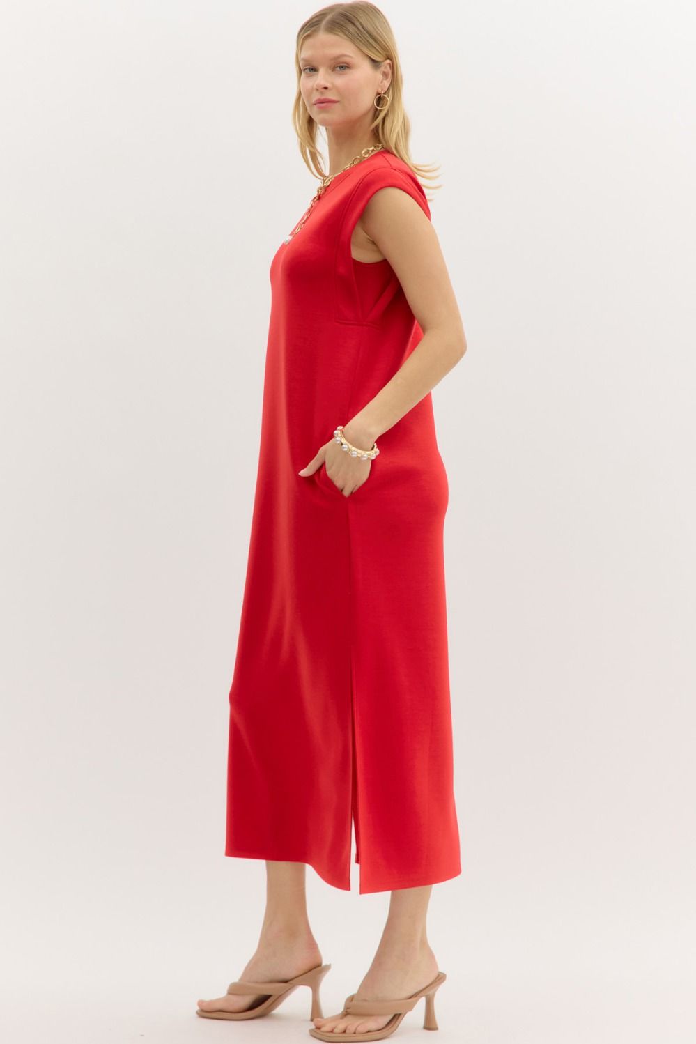 Scuba midi dress