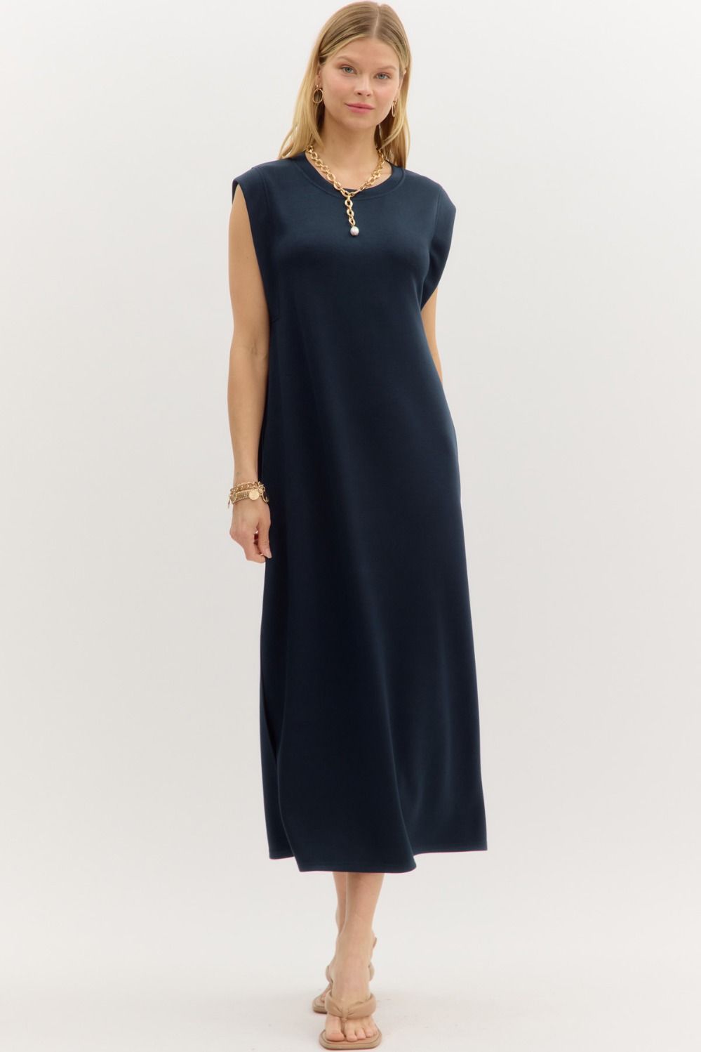 Scuba midi dress