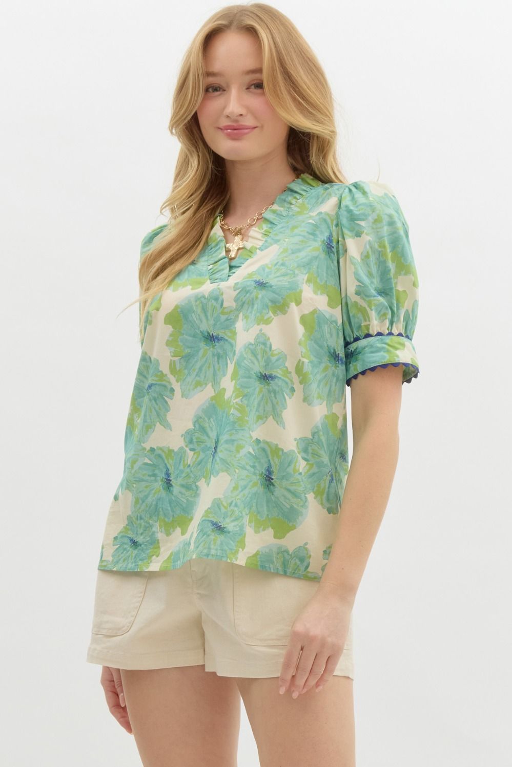 Watercolor floral top