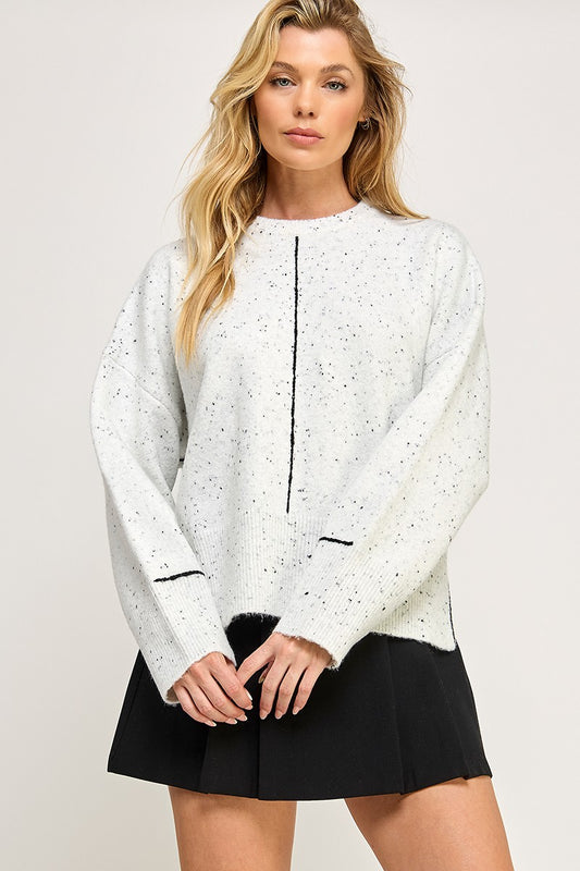 Melange Crew Neck Sweater