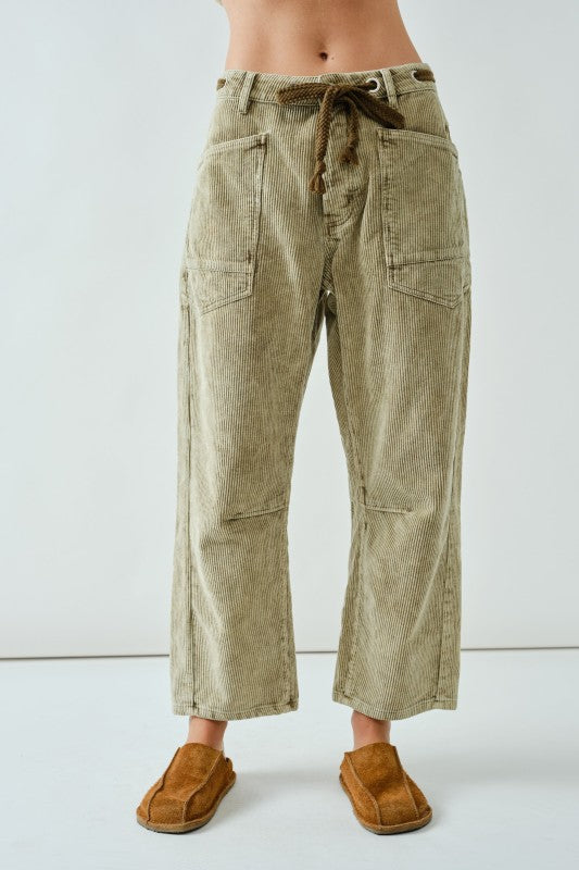 Corded Barrel Pant