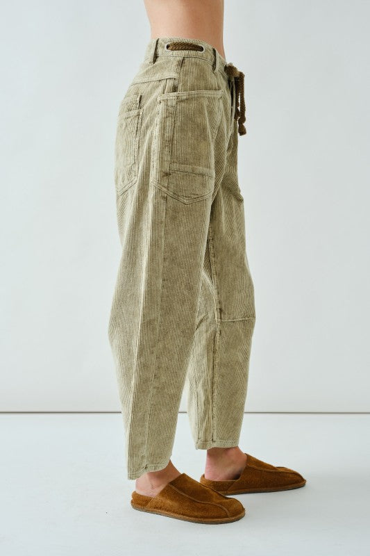 Corded Barrel Pant