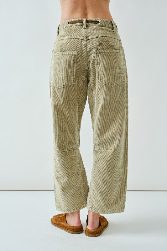 Corded Barrel Pant