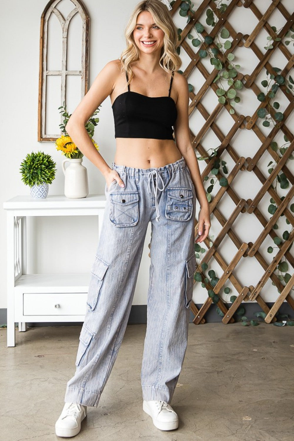 Denim Cargo pants